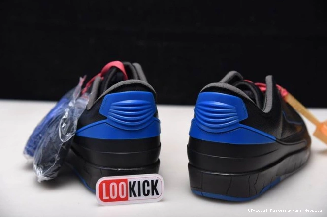 Official Maikesneakers Jordan 2 Low Blue Off-White Retro SP Black DJ4375-004 0802